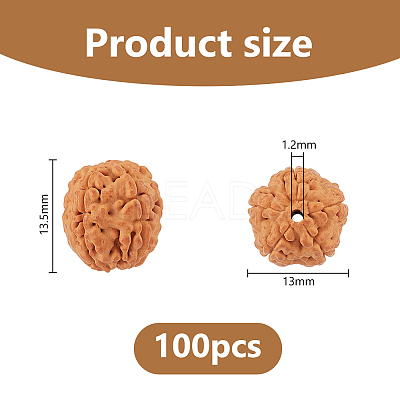 100Pcs Rudraksha Mala Beads FIND-DC0008-44A-1