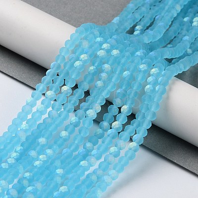 Transparent Glass Beads Strands LS-EGLA-A034-T4mm-MB08-1
