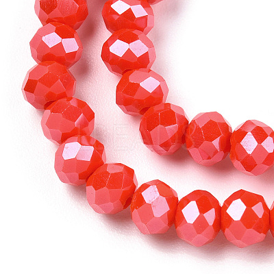 Electroplate Glass Beads Strands EGLA-A034-P4mm-A10-1