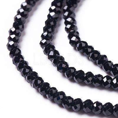 Natural Black Spinel Beads Strands G-L581B-001-1