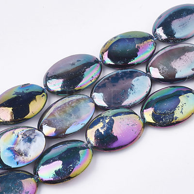 AB Color Freshwater Shell Beads Strands SHEL-S274-39-1
