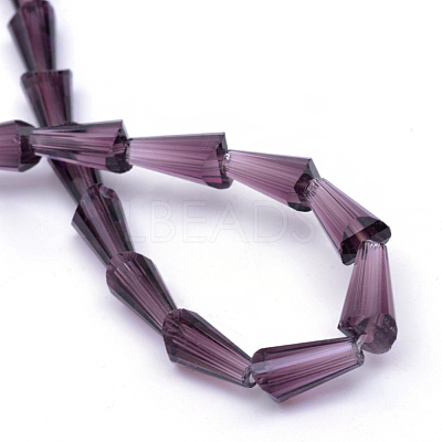 Transparent Glass Bead Strands GLAA-R170-6x12-01K-1