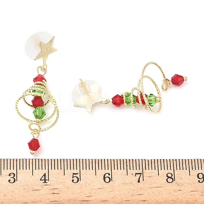 Alloy Dangle Stud Earrings LS-EJEW-H173-03G-1