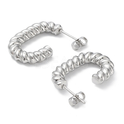 Non-Tarnish 304 Stainless Steel Oval Stud Earrings EJEW-K243-12P-1