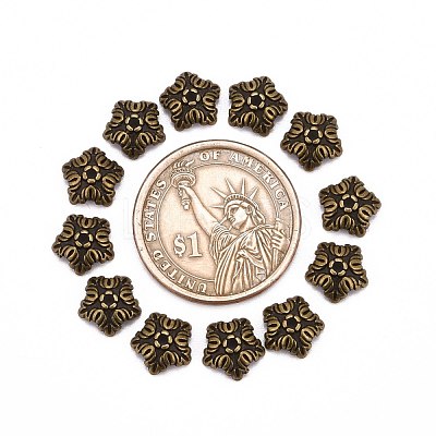 Tibetan Style Bead Caps TIBEB-A24621-AB-FF-1