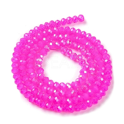 Baking Electroplate Glass Beads Strands X-DGLA-A039-J4mm-B24-1