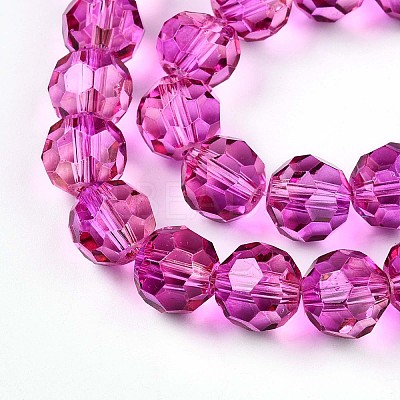 Baking Paint Transparent Glass Beads Strands DGLA-A035-T10mm-A03-1