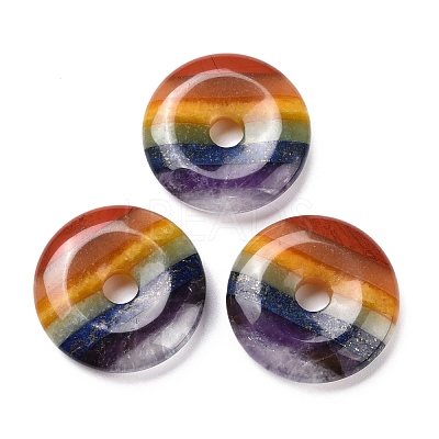 Chakra Natural Mixed Stone Pendants G-G973-13-1