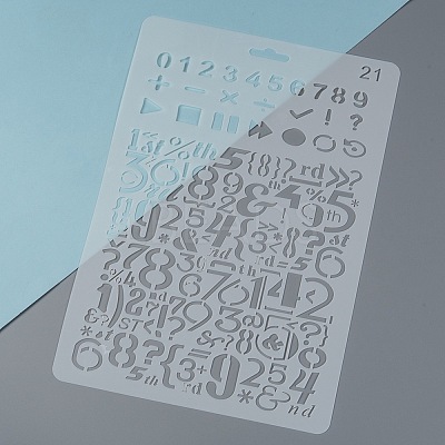 Plastic Reusable Drawing Painting Stencils Templates DIY-F018-B21-1