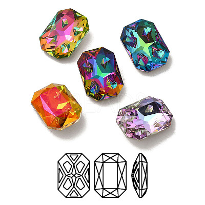 K9 Glass Rhinestone Cabochons RGLA-P036-08A-M-1