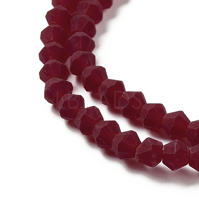 Imitate Austrian Crystal Frosted Glass Beads Strands GLAA-F029-TM4mm-B27-1