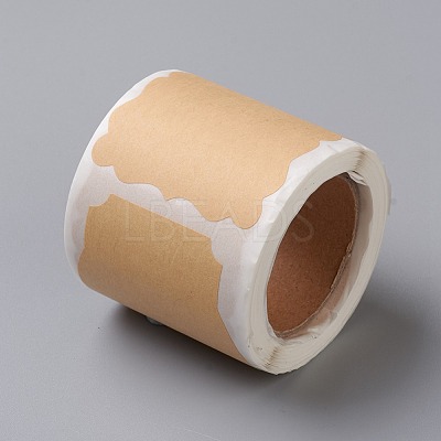 Self-Adhesive Kraft Paper Gift Tag Stickers DIY-G021-08-1
