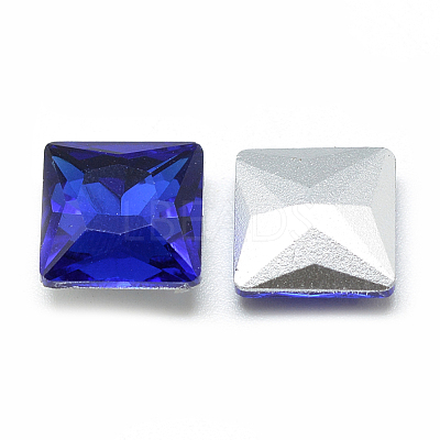 Pointed Back Glass Rhinestone Cabochons RGLA-T027-8x8mm-11-1