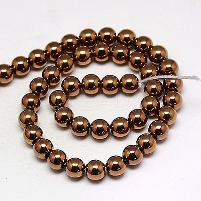 Electroplate Non-magnetic Synthetic Hematite Beads Strands G-J169A-4mm-M-1