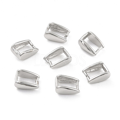 Anti-Tarnish Rhodium Plated 925 Sterling Silver Ice Pick Pinch Bails STER-Z001-016A-P-1