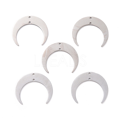 201 Stainless Steel 2-Loop Link Charms STAS-N090-LA039-P-1