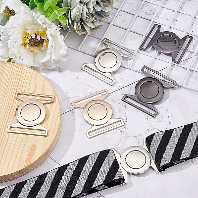 6Sets 3 Colors Zinc Alloy Side Release Buckles FIND-BC0002-43-1