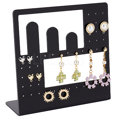 Opaque Acrylic Earring Display Stands EDIS-WH0016-017B-1