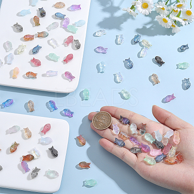 110Pcs 22 Colors Transparent Glass Beads GLAA-ME0001-35-1