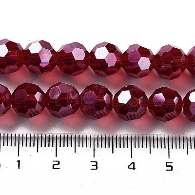 Electroplate Transparent Glass Beads Strands EGLA-A035-T10mm-A07-1