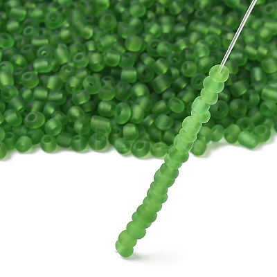 8/0 Frosted Round Glass Seed Beads X-SEED-A008-3mm-M7-1