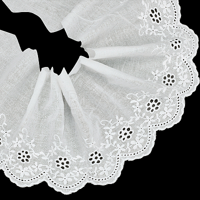 4.7~5 Yards Cotton Embroidery Flower Ribbons OCOR-MA0001-03B-1