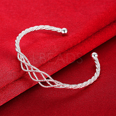 Trendy Brass Cuff Bangles BJEW-BB31056-1