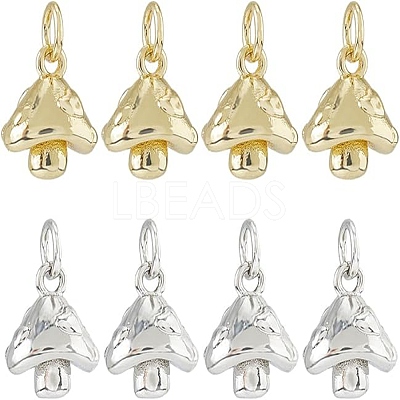 8 Pcs 2 Colors Rack Plating Brass Pendants KK-HS0001-15-1