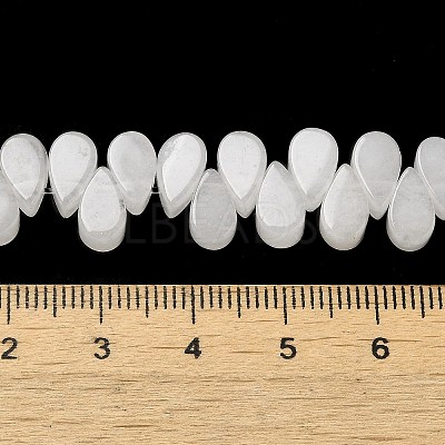 Natural White Jade Beads Strands G-B064-B28-1