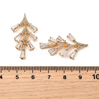 Brass Micro Pave Cubic Zirconia Pendants KK-F901-01F-G-1