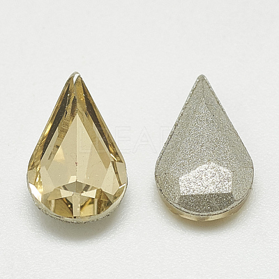 Pointed Back Glass Rhinestone Cabochons RGLA-T082-6x10mm-04-1