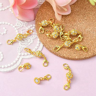 1Pc Alloy Crystal Rhinestone Magnetic Clasps ALRI-YW0001-11G-1