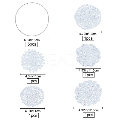 Cup Mat Cotton Coaster AJEW-GF0002-10-1