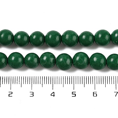 Natural Mashan Jade Round Beads Strands G-D263-8mm-XS35-1