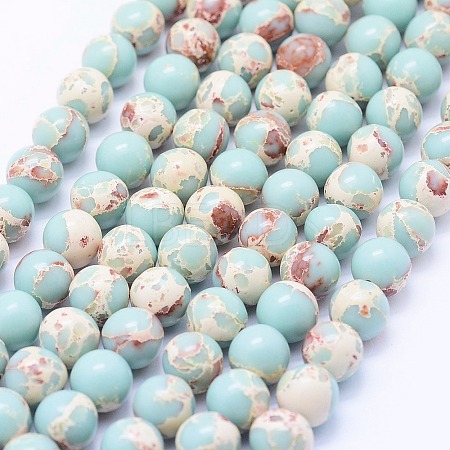 Synthetic Imperial Jasper Beads X1-G-F531-8mm-H03-1