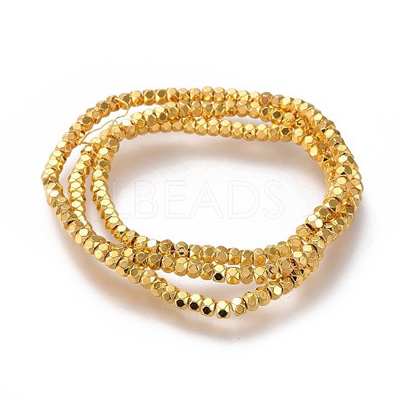Electroplated Non-magnetic Synthetic Hematite Beads Strands X-G-M359-03G-1
