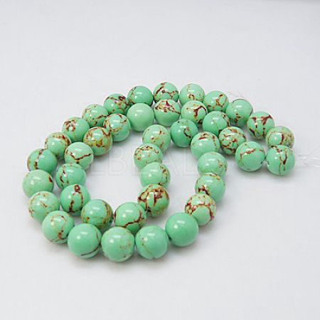 Synthetic Turquoise Beads Strands X-TURQ-H038-8mm-XXS10-1