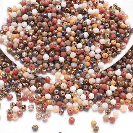 Electroplate Glass Beads GLAA-D020-01B-1