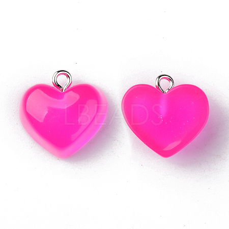 Transparent Resin Pendants RESI-R429-30E-1