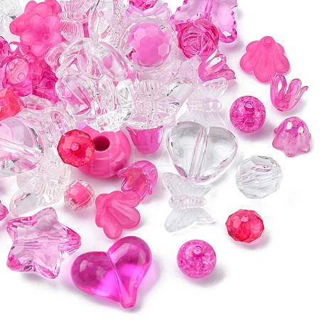Opaque & Transparent Acrylic Beads MACR-YW0002-01G-1