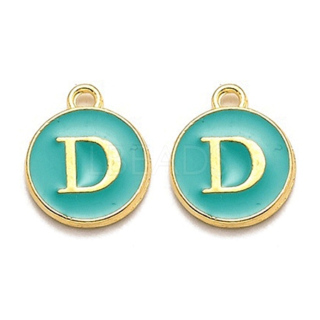 Golden Plated Alloy Enamel Charms LS-ENAM-Q437-15D-1