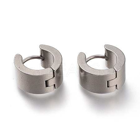 202 Stainless Steel Huggie Hoop Earrings EJEW-F262-02D-P-1