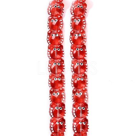 Transparent Glass Beads Strands LAMP-L078-010B-1