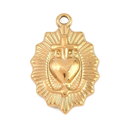 304 Stainless Steel Pendants STAS-D264-06B-G-1
