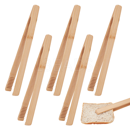 Bamboo Cooking Tongs AJEW-WH0270-205-1