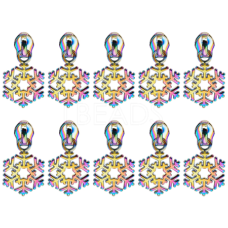 14Pcs Snowflake #5 Zinc Alloy Replacement Zipper Sliders FIND-GF0005-70A-1