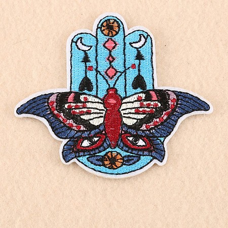 Computerized Embroidery Cloth Iron on/Sew on Patches X-DIY-F038-H02-1