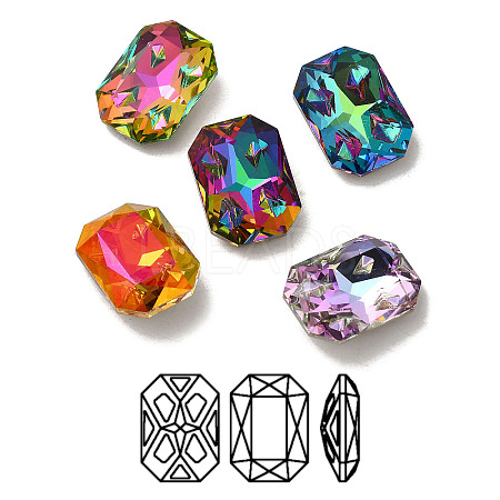 K9 Glass Rhinestone Cabochons RGLA-P036-08A-M-1