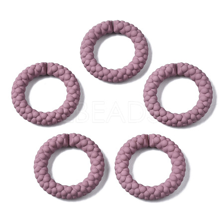 Spray Painted CCB Plastic Linking Rings CCB-Q091-010D-1