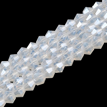 Imitation Jade Electroplate Glass Beads Strands EGLA-F029-J4mm-A05-1